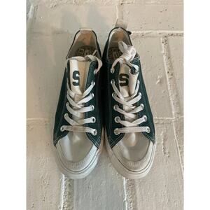 Snicks Michigan State University Spartan Green/White Sneakers US Womens Size 8